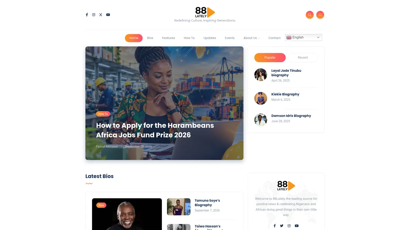 Website Design, 88 Lately