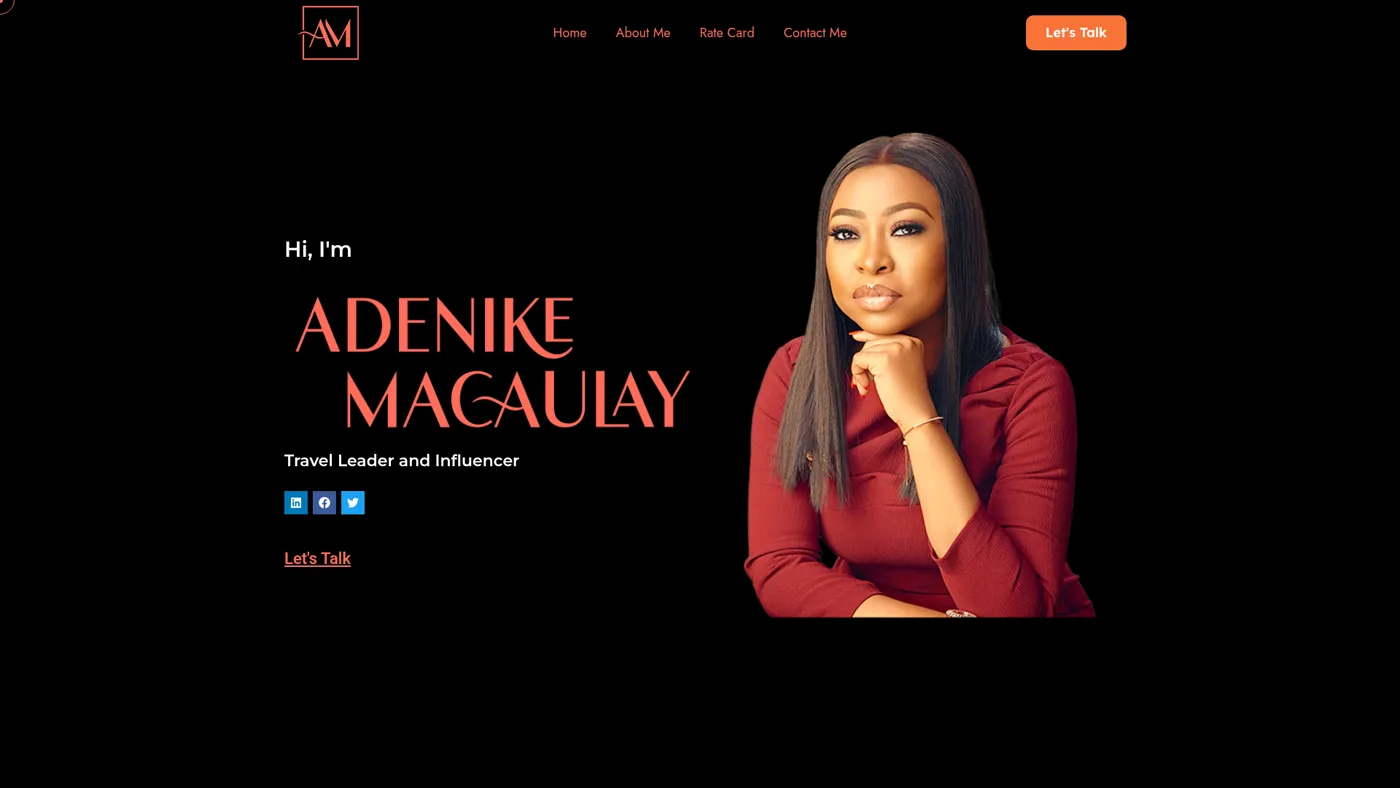 Website Design, Adenike Macaulay