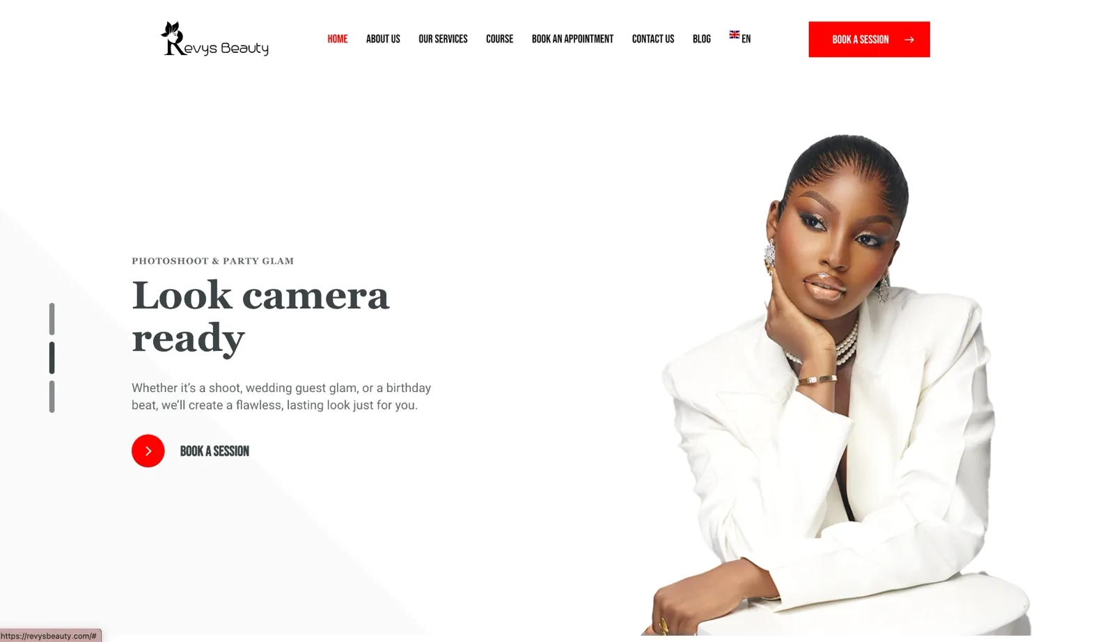 Website Design, Revys Beauty